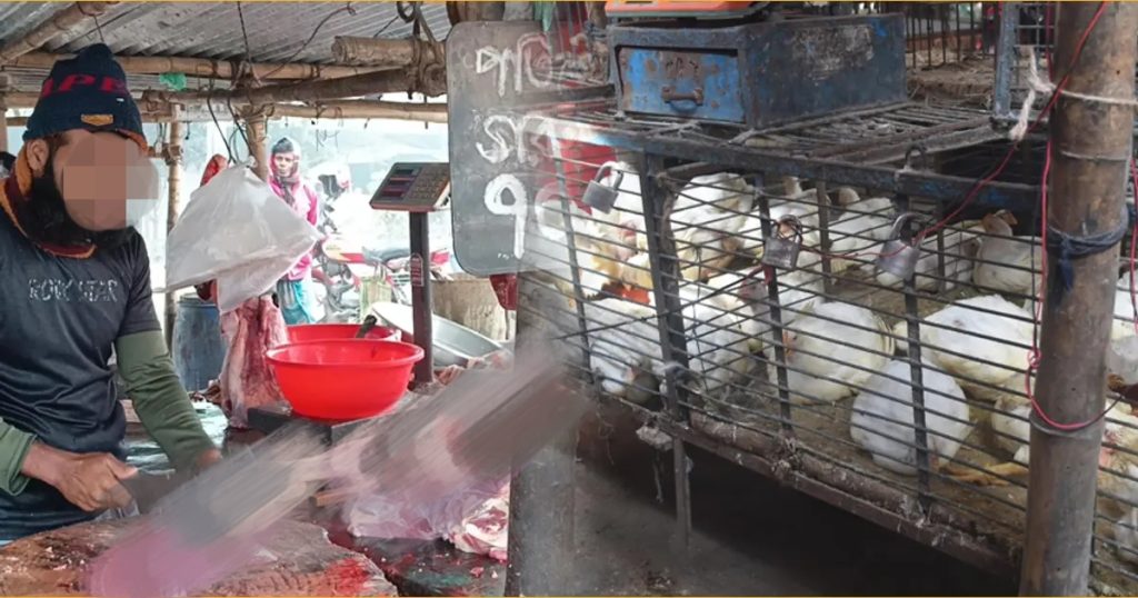 Buyers complain that broiler meat price has increased by 80 taka per kg in Ulipur in four days